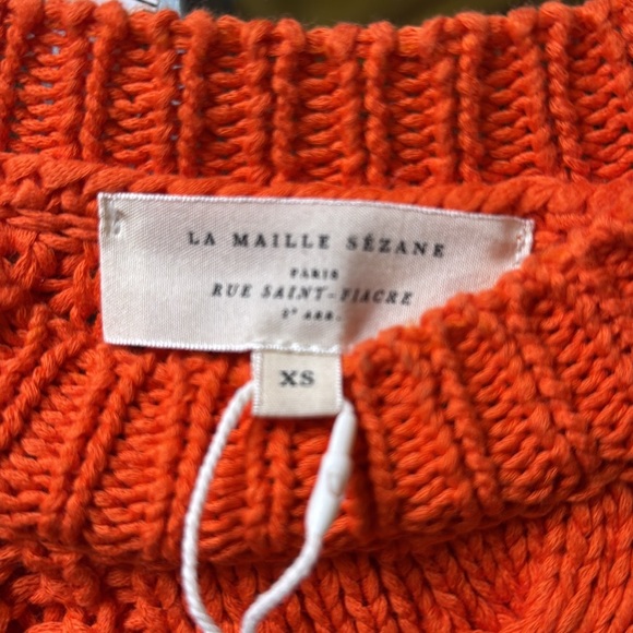 NWT Sezane Jazz Jumper in Orange Size XS - Picture 7 of 7